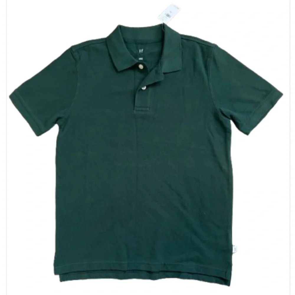 NWT Gap Kids Polo Shirt In Bottle Green. Size L / 10